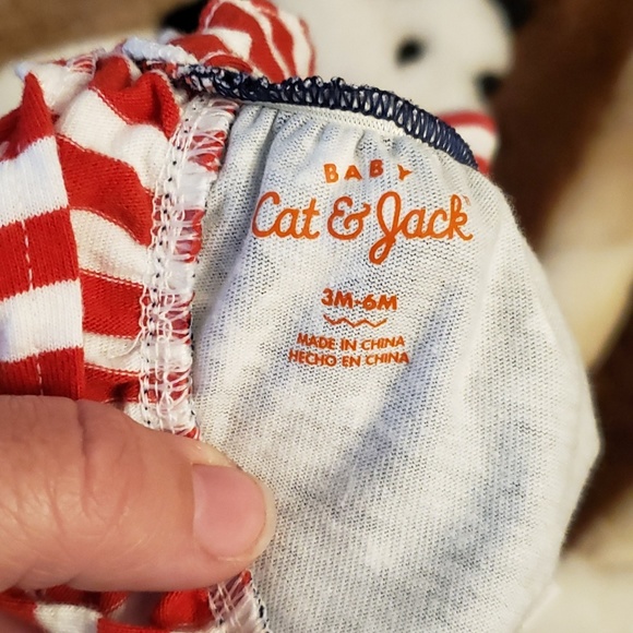 🌟 3 for $15 Deal! 🌟Baby Cat & Jack 4th July dress 3m-6m - Picture 3 of 4